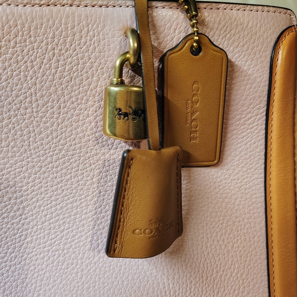 Coach Pink and Tan Satchel - Picture 10 of 13